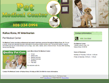 Tablet Screenshot of petmedicalcenterkona.com